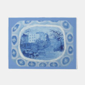 Chinoiserie Blue Willow Platter Dish Doormat Fußmatte (Vorderseite)