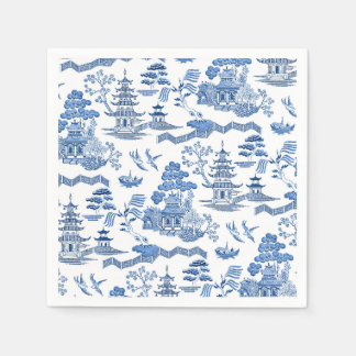 Chinoiserie Blue Willow Serviette