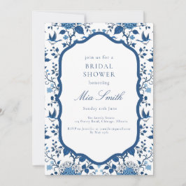 Chinoiserie Blume Blumen und Vögel Einladung