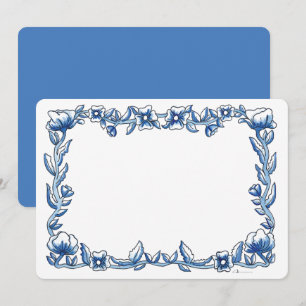 Chinoiserie Blume Border Dankeskarte