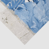 Chinoiserie Blume Foliage Blau Seidenpapier (Ausschnitt)