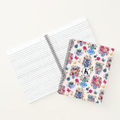 Chinoiserie-Blumen-Initialen-Notizbuch-Planer Notizblock (Innenseite)