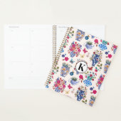 Chinoiserie-Blumen-Monogramm Planer (Anzeige)