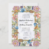 Chinoiserie Blumengarten Einladung (Vorderseite)