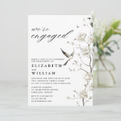 Chinoiserie Blumengarten Foto Einladung (Stehend Vorderseite)