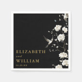 Chinoiserie Blumengarten Hochzeit Serviette (Vorderseite)