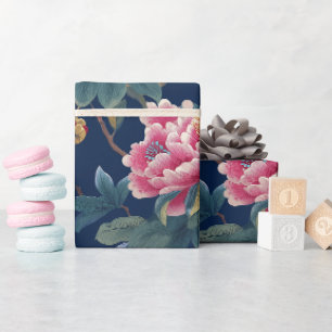 Chinoiserie-Blumenmuster Geschenkpapier