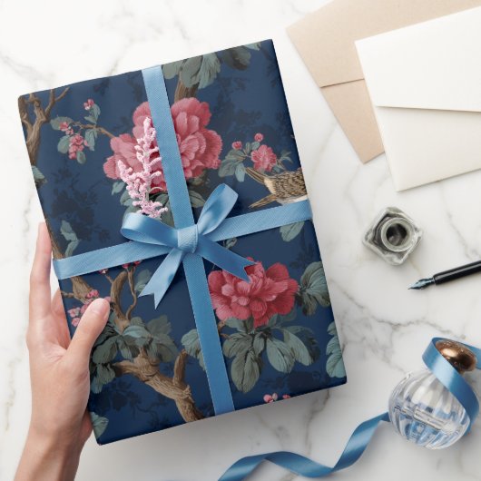Chinoiserie-Blumenmuster Geschenkpapier (Schenken)
