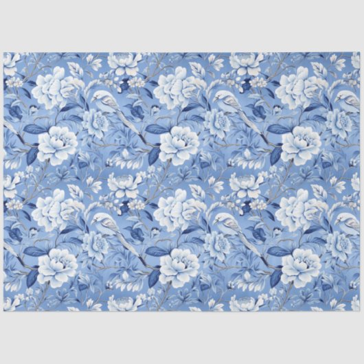 Chinoiserie Blumenmuster Papier (Vorderseite)