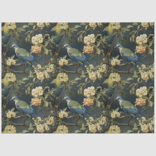 Chinoiserie Blumenmuster Papier (Vorderseite)