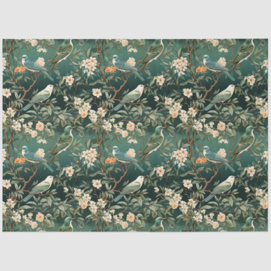 Chinoiserie Blumenmuster Papier (Vorderseite)