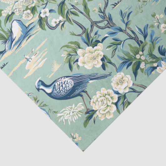 Chinoiserie Blumenmuster Papier (Ausschnitt)