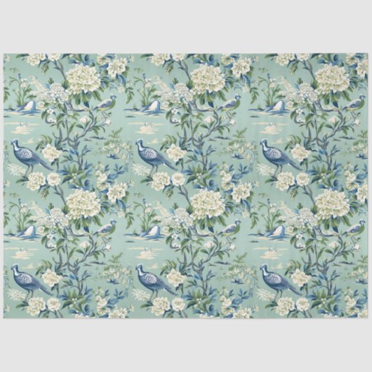 Chinoiserie Blumenmuster Papier (Vorderseite)