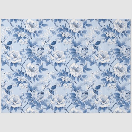 Chinoiserie Blumenmuster Papier (Vorderseite)