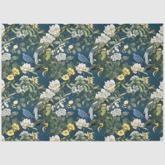 Chinoiserie Blumenmuster Papier (Vorderseite)
