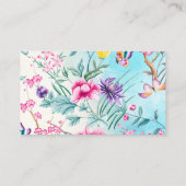 Chinoiserie-Blumenmuster Visitenkarte (Rückseite)