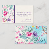 Chinoiserie-Blumenmuster Visitenkarte (Vorne/Hinten)