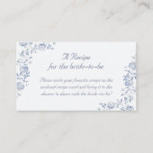 Chinoiserie Blumenrezept für die Braut Begleitkarte (Vorderseite)