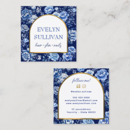 Chinoiserie Blüten Quadratische Visitenkarte