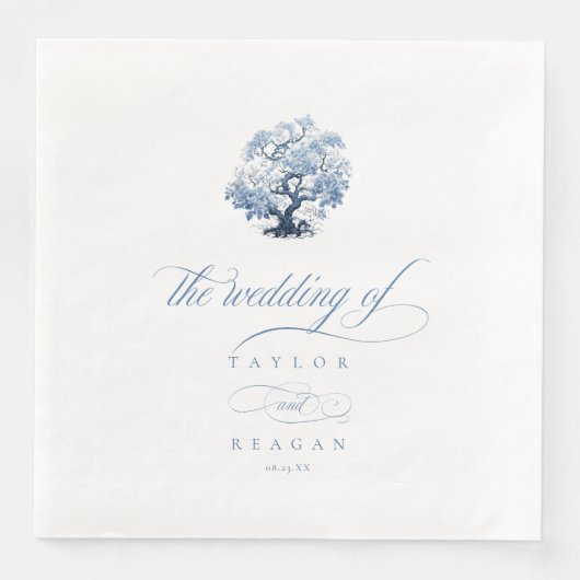 Chinoiserie Blütenbaummotif ID1094 Serviette (Vorderseite)