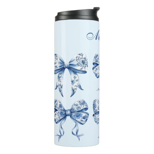 Chinoiserie Bow Coquette Thermosbecher (Nach links gedreht)