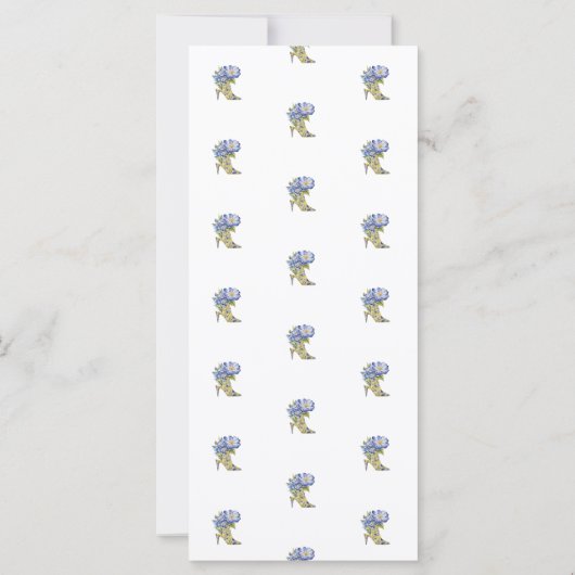 Chinoiserie Brautparty-Karte für High-Heel-Schuhe (Rückseite)