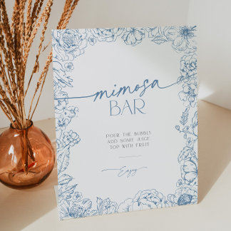 Chinoiserie Bridal Mimosa Bar Sockelschild