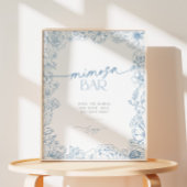 Chinoiserie Bridal Mimosa Bar Sockelschild