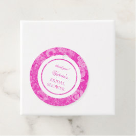 Chinoiserie Bright Pink Floral Brautparty Danke Geschenkanhänger