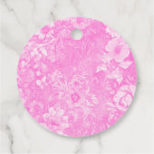 Chinoiserie Bright Pink Floral Brautparty Danke Geschenkanhänger (Rückseite)