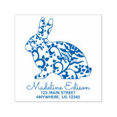 Chinoiserie Bunny Rabbit Address Self Inking Brief Permastempel (Design)