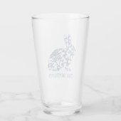 Chinoiserie Bunny Rabbit Glass Tumbler (Rückseite)