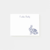 Chinoiserie Bunny Rabbit Notepad Post-it Klebezettel (Vorderseite)