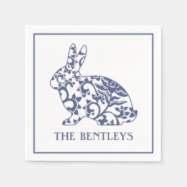 Chinoiserie Bunny Rabbit Personalisiert Napkins Serviette