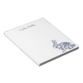 Chinoiserie Bunny Rabbit Personalisiert Notepad Notizblock (angewinkelt)