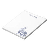 Chinoiserie Bunny Rabbit Personalisiert Notepad Notizblock (Rotiert)