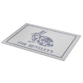 Chinoiserie Bunny Rabbit Persönliche Gestaltung Schneidebrett (Ecke)