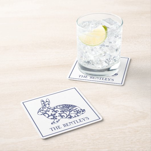 Chinoiserie Bunny Rabbit Untersetzer (Vor Ort)