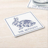 Chinoiserie Bunny Rabbit Untersetzer (angewinkelt)