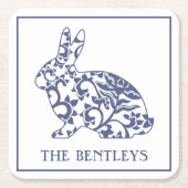 Chinoiserie Bunny Rabbit Untersetzer (Vorderseite)