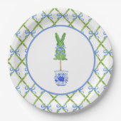 Chinoiserie Bunny Topipe Pappteller (Vorderseite)