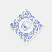 Chinoiserie Butterfly Birthday Plate Serviette (Ecke)
