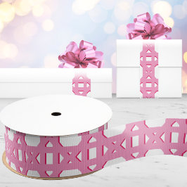 Chinoiserie Cane Trellis in Pink Ripsband