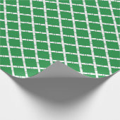 Chinoiserie Chic Bamboo | Grün und Weiß Geschenkpapier (Ecke)