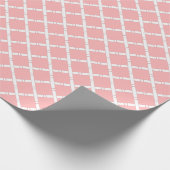 Chinoiserie Chic Bamboo | Rosa und Weiß Geschenkpapier (Ecke)