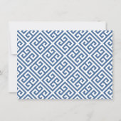 Chinoiserie Chic Blue Green Personalisierter griec Dankeskarte (Rückseite)