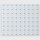 Chinoiserie Chic Blue White Pumpkins Chinese Jars Geschenkpapier (Flach)