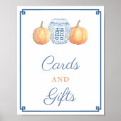 Chinoiserie Chic Cards Geschenke Pumpkin Baby Dusc Poster (Vorne)