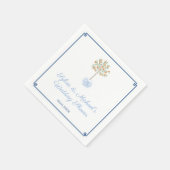 Chinoiserie Chic Citrus Orange Tree Brautparty Serviette (Ecke)