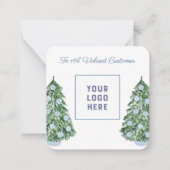 Chinoiserie Chic Company Logo Frohe Weihnachten Mitteilungskarte (Vorderseite)